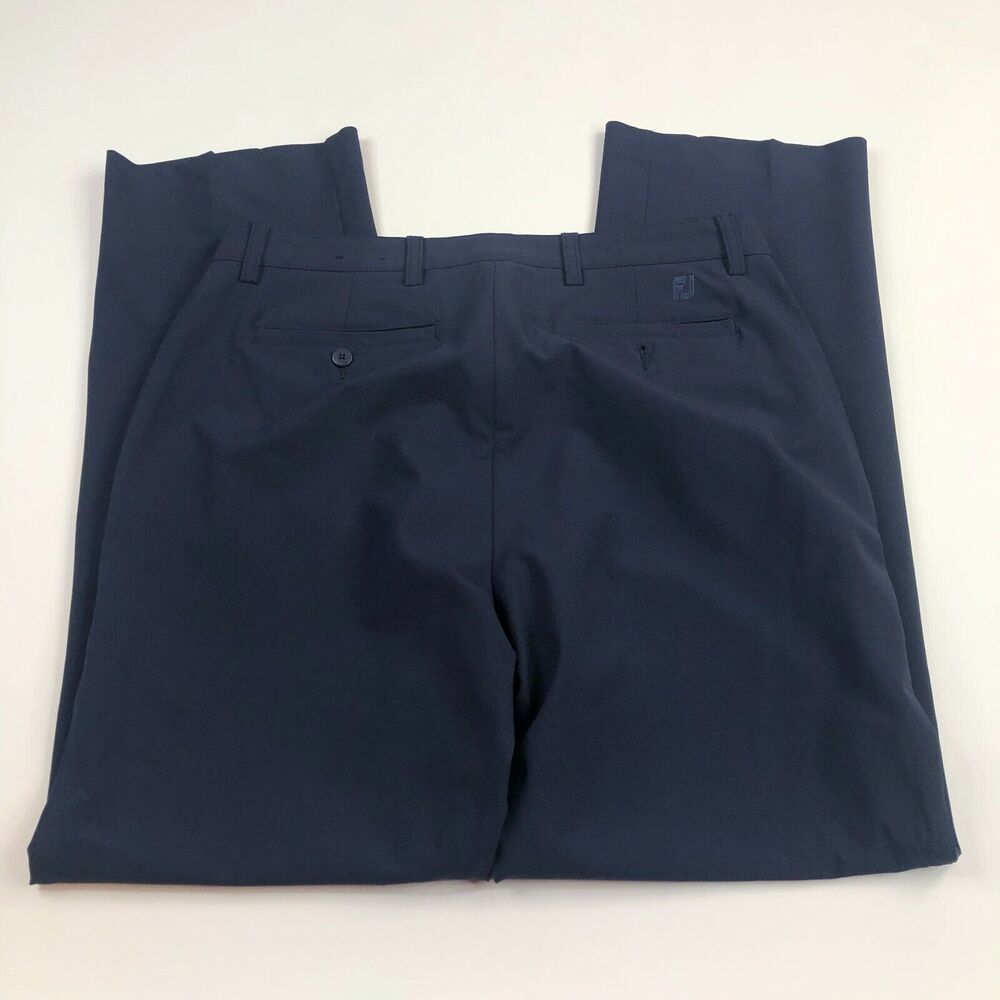 FJ Footjoy 34 x 32 (Actual 34W 31L) EUC Mens Athletic Active Golf Blue Pants